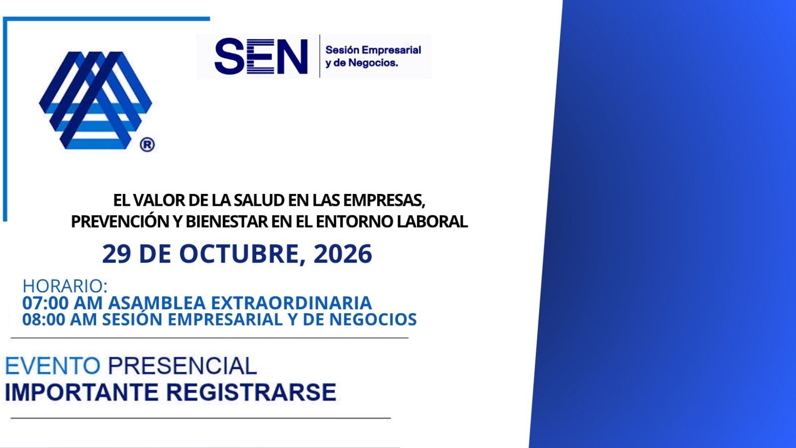 Asamblea General Extraordinaria y Sesión Empresarial y de Negocios